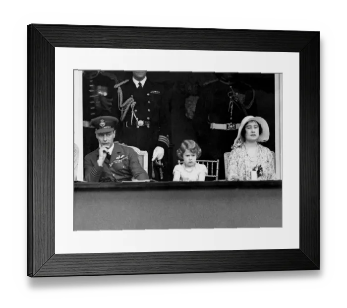 Framed Print : Princess Elizabeth with her mother Queen Elizabeth and father King George VI visits Framed Print : Princess Elizabeth with her mother Queen Elizabeth and father King George VI visits