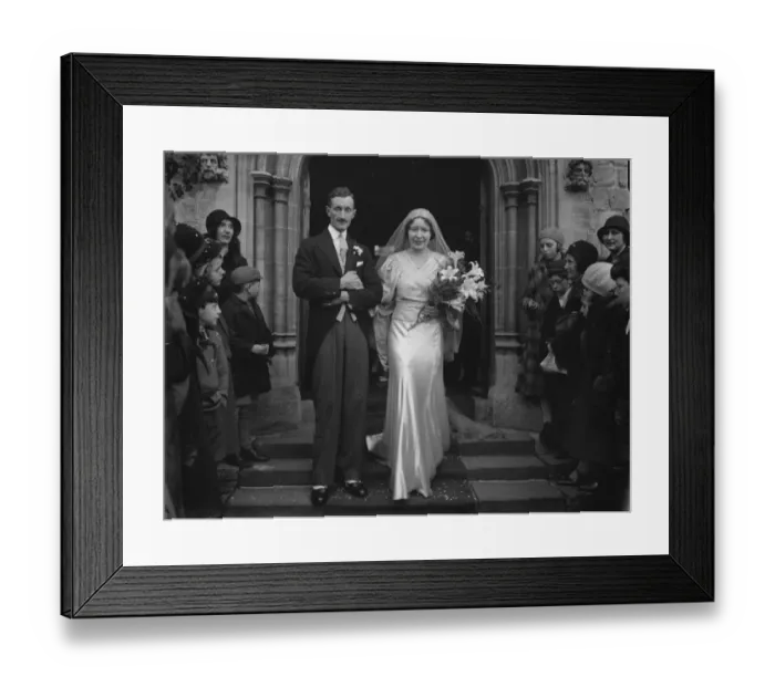 Framed Print : Royal Artillery Officer weds. Captain Ed Giles Lang, RA, was married to Miss Framed Print : Royal Artillery Officer weds. Captain Ed Giles Lang, RA, was married to Miss