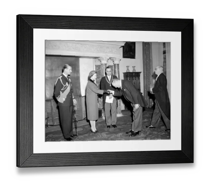Framed Print : Amsterdam The Netherlands Three day state visit Queen and Prince Philip. Mayor of Amsterdam Framed Print : Amsterdam The Netherlands Three day state visit Queen and Prince Philip. Mayor of Amsterdam