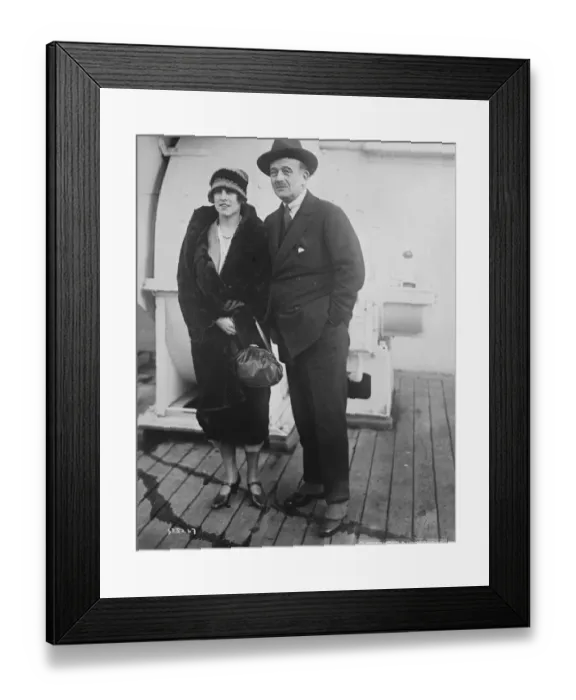 Framed Print : Grand Duke Boris and his wife in America. The Grand Duke Boris of Russia and his