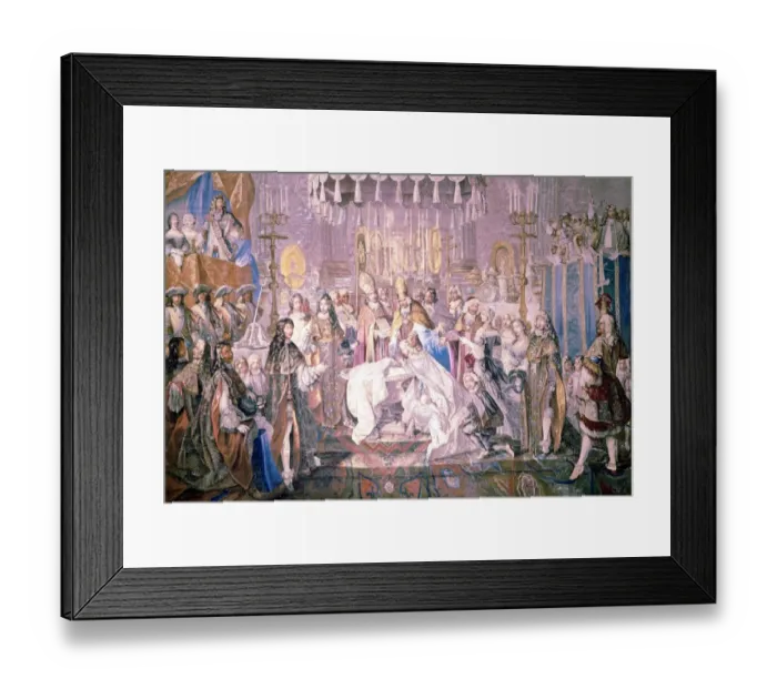 Framed Print : Baptism of the Dauphin detail from a Gobelins tapestry after Charles Le Brun (1619-1690) Framed Print : Baptism of the Dauphin detail from a Gobelins tapestry after Charles Le Brun (1619-1690)