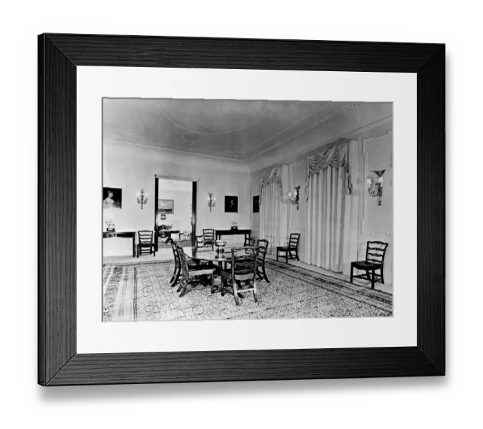 Framed Print : The dining room at Clarence House. 27th October 1949
