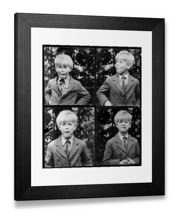 Framed Print : Royal Portrait with a difference shows the young Prince Philip getting his teeth Framed Print : Royal Portrait with a difference shows the young Prince Philip getting his teeth