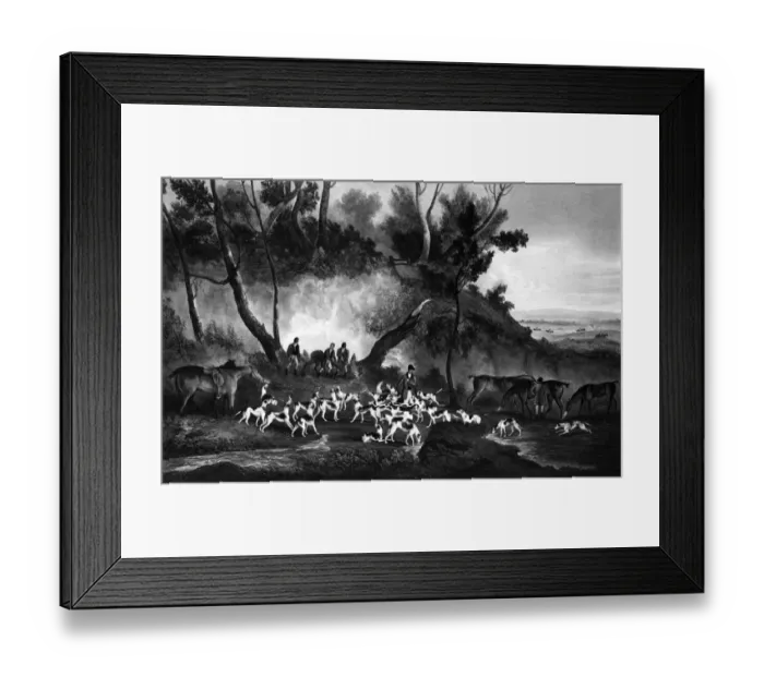 Framed Print : The Royal Hunt taking the stag painted by R B Davis Framed Print : The Royal Hunt taking the stag painted by R B Davis