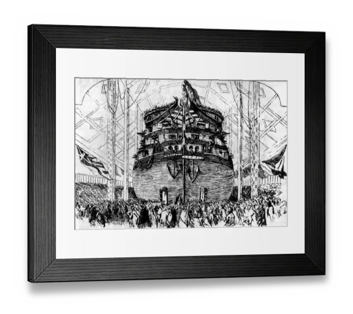 Framed Print : Launch of the Royal Albert, 1854 Framed Print : Launch of the Royal Albert, 1854