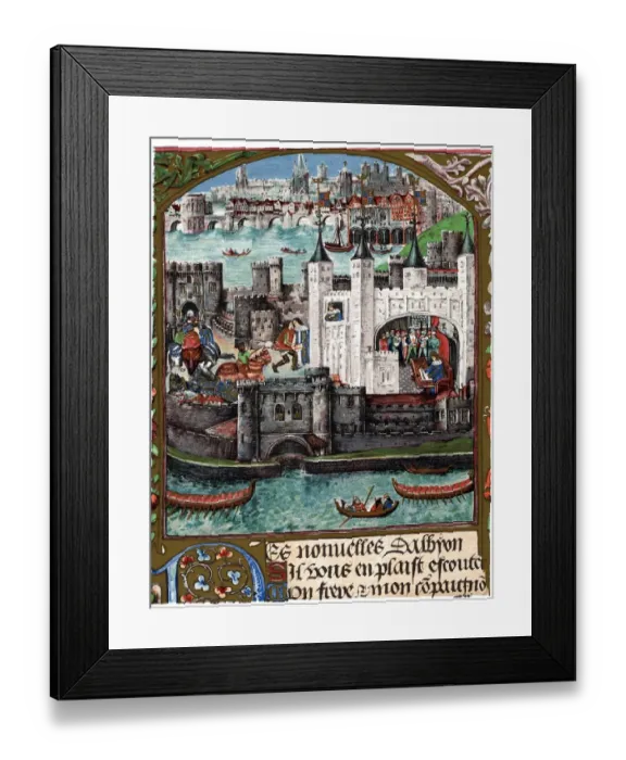 Framed Print : HISTORY OF BRITAIN - TOWER OF LONDON - HENRY VII, Nineteenth century lithographic print Framed Print : HISTORY OF BRITAIN - TOWER OF LONDON - HENRY VII, Nineteenth century lithographic print