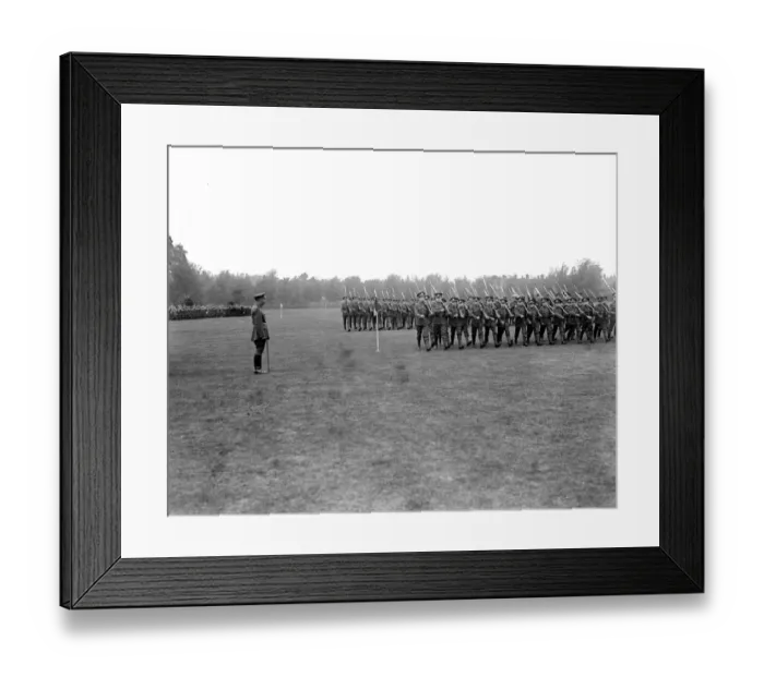 Framed Print : Royal visit to Bedford. His Majesty inspecting Bedford Cadets. 27 June 1918 Framed Print : Royal visit to Bedford. His Majesty inspecting Bedford Cadets. 27 June 1918
