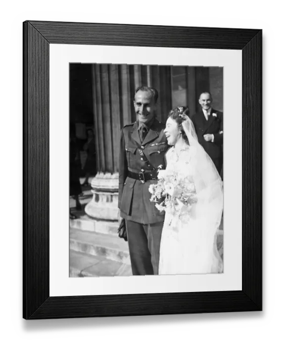 Framed Print : Maj Geoffrey David Hall, Royal Armoured Corps was married to Miss Betty Stewart Dickey Framed Print : Maj Geoffrey David Hall, Royal Armoured Corps was married to Miss Betty Stewart Dickey
