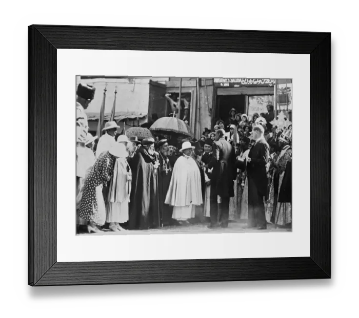 Framed Print : Emperor of Abyssinia and his family exiled in jerusalem. The Emperor of Abyssinia