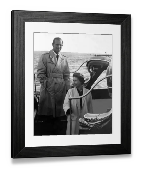 Framed Print : Queen and Duke Together in Portugal HM The Queen and The Duke of Edinburgh, seen Framed Print : Queen and Duke Together in Portugal HM The Queen and The Duke of Edinburgh, seen