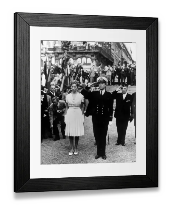 Framed Print : 8 June 1959 Prince Albert of Belgium and Princess Paola of Italy toured Brussels Framed Print : 8 June 1959 Prince Albert of Belgium and Princess Paola of Italy toured Brussels