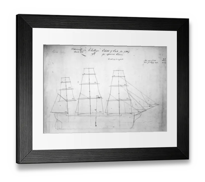 Framed Print : HMS Challenger: When she was fitted out for special service in 1872, she carried over 16 Framed Print : HMS Challenger: When she was fitted out for special service in 1872, she carried over 16