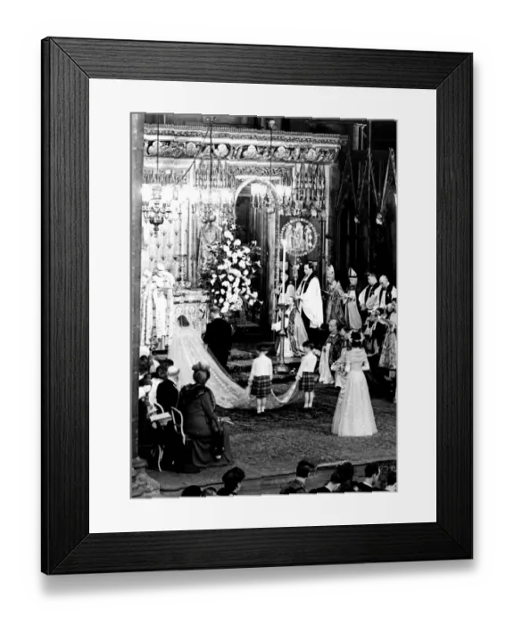 Framed Print : The Royal Wedding of Princess Elizabeth and Prince Philip. 20th November 1947