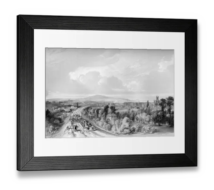 Framed Print : Bath vista with railway under construction Framed Print : Bath vista with railway under construction