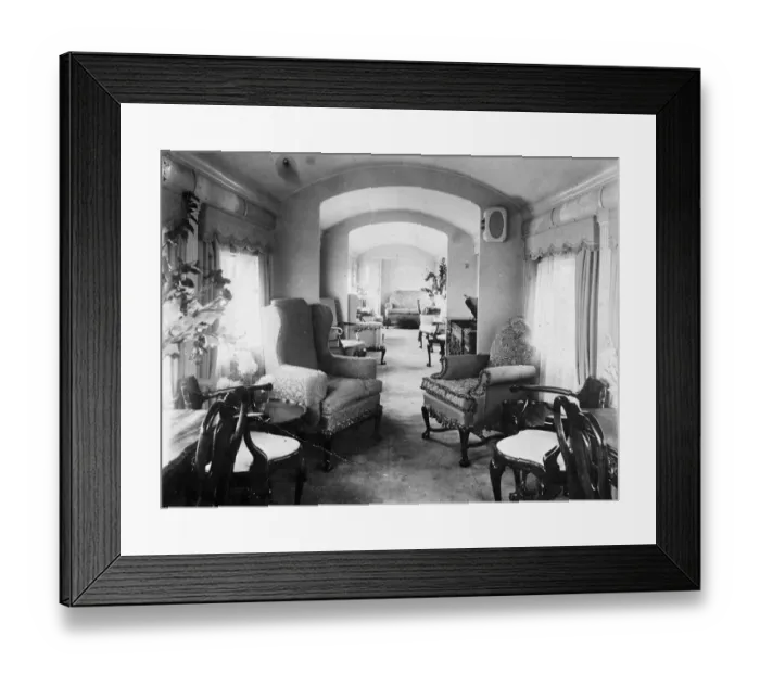 Framed Print : Royal visit preparations. A view of the lounge on the Royal Train Framed Print : Royal visit preparations. A view of the lounge on the Royal Train