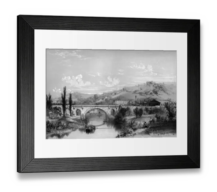 Framed Print : St Jamess Bridge and station Bath