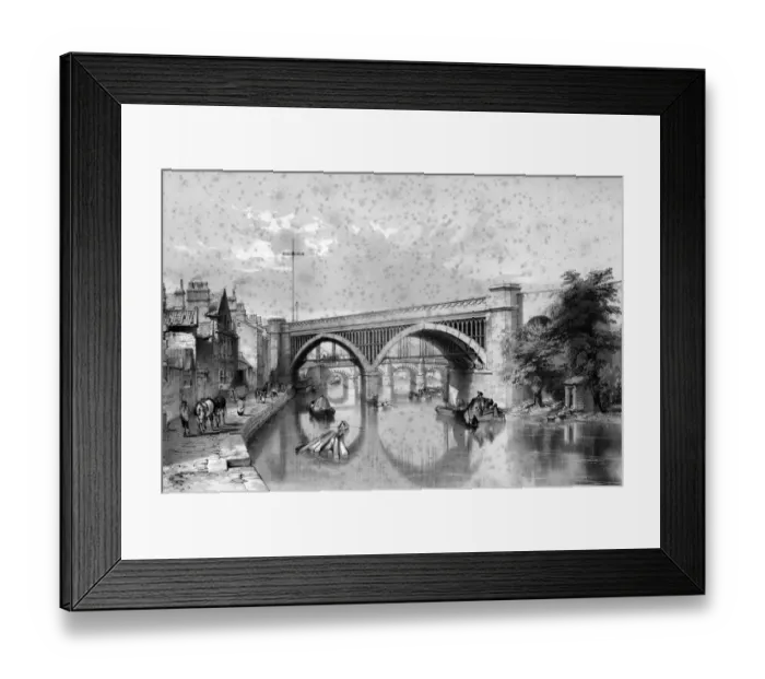 Framed Print : Oblique wooden bridge, Bath Framed Print : Oblique wooden bridge, Bath