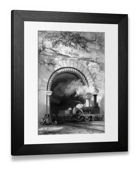Framed Print : Great Western Railway, steam train emerging from tunnel Framed Print : Great Western Railway, steam train emerging from tunnel