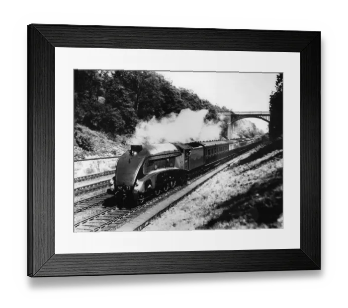 Framed Print : The Mallard, the fastest train in the world July 1988 Framed Print : The Mallard, the fastest train in the world July 1988