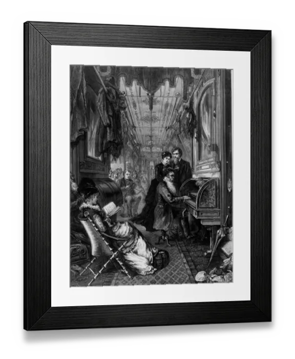 Framed Print : Sunday on the union Pacific Railway 1875 Framed Print : Sunday on the union Pacific Railway 1875