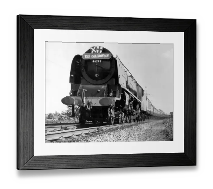 Framed Print : Britains Newest express train The Caledonian thunders through Watford to Glasgow Framed Print : Britains Newest express train The Caledonian thunders through Watford to Glasgow