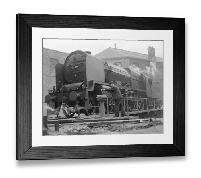 Framed Print : A giant railway turntable. Twenty eight men with two 36 ton cranes took an hour Framed Print : A giant railway turntable. Twenty eight men with two 36 ton cranes took an hour