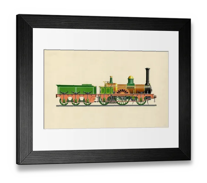 Framed Print : The Jenny Lind locomotive was the first of a class of ten steam locomotives built Framed Print : The Jenny Lind locomotive was the first of a class of ten steam locomotives built