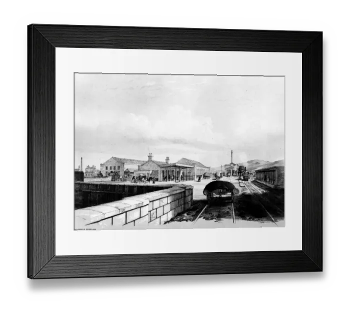 Framed Print : Rochdale Railway Station was opened by the Manchester and Leeds Railway in 1839 Framed Print : Rochdale Railway Station was opened by the Manchester and Leeds Railway in 1839