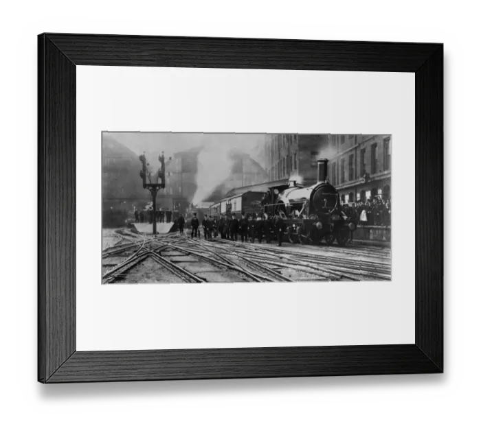 Framed Print : Last broad gauge through train leaving Paddington 20th May 1892 London Framed Print : Last broad gauge through train leaving Paddington 20th May 1892 London