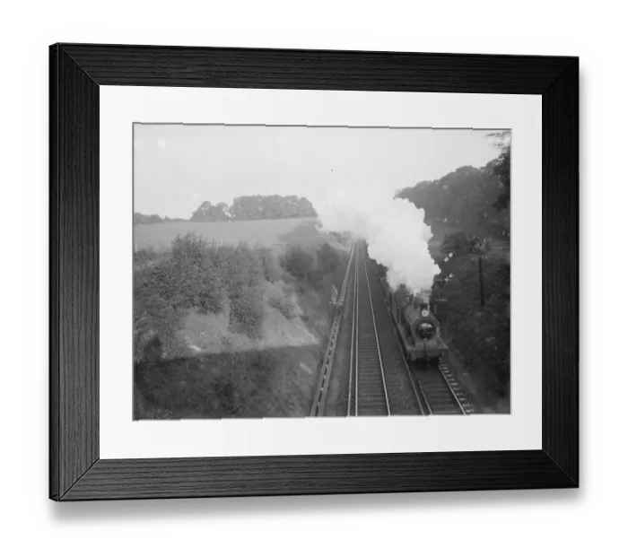 Framed Print : Steam train passes a signal Framed Print : Steam train passes a signal