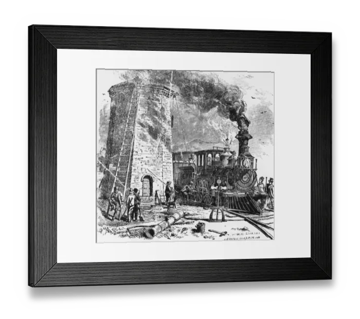 Framed Print : Watching Place on the Erie Railway 1871