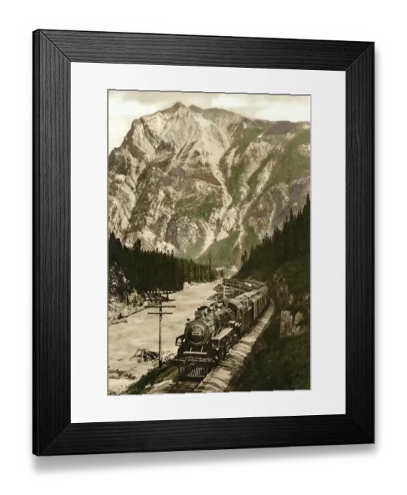 Framed Print : The Trans Canada & The Kicking Horse River : 2 miles west of Field Framed Print : The Trans Canada & The Kicking Horse River : 2 miles west of Field