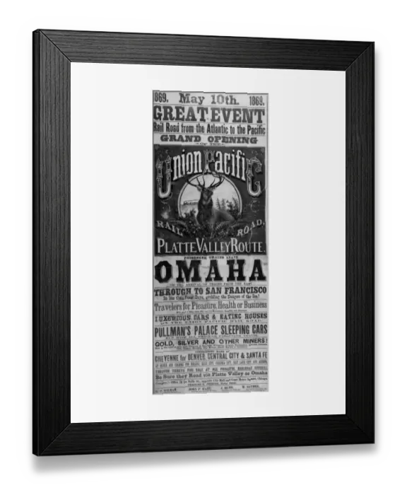 Framed Print : The Great Event May 10th 1869 Railroad from the Atlantic to the Pacific Framed Print : The Great Event May 10th 1869 Railroad from the Atlantic to the Pacific
