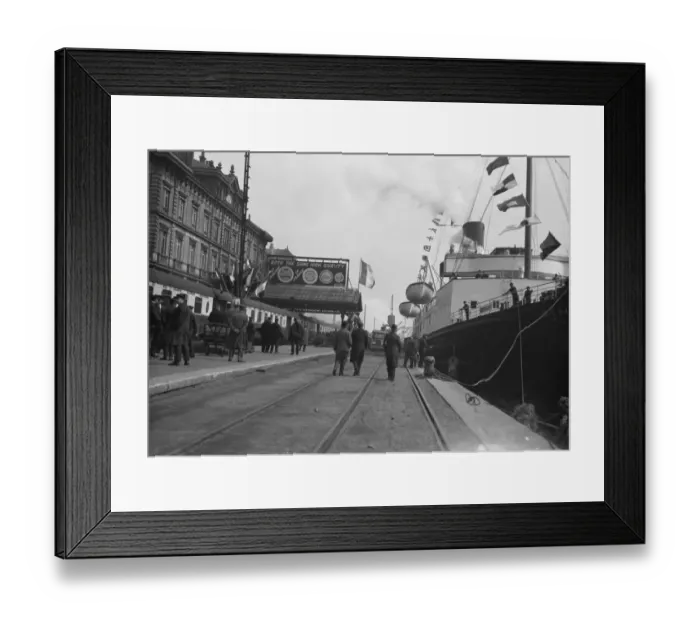 Framed Print : The new cross channel steamer Cote D Azor and the Golden Arrow train 22 Framed Print : The new cross channel steamer Cote D Azor and the Golden Arrow train 22