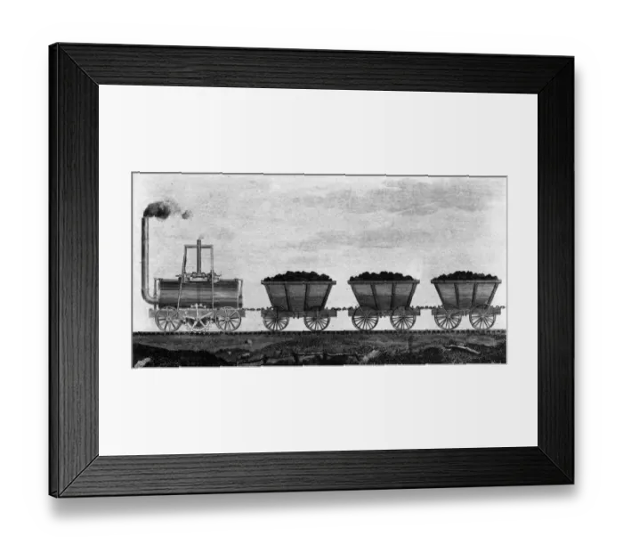 Framed Print : Engraving of Blenkinsops rack engine 1812 Framed Print : Engraving of Blenkinsops rack engine 1812