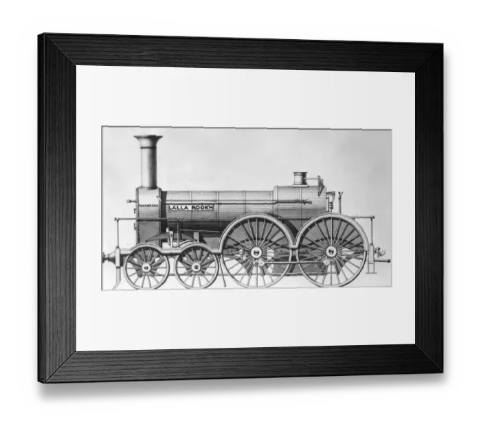 Framed Print : From the Great Western Railway locomotive chart, Lalla Rookh 1855 Framed Print : From the Great Western Railway locomotive chart, Lalla Rookh 1855
