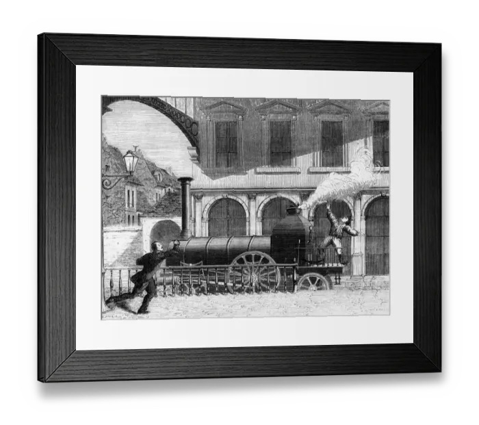 Framed Print : Discovery of the pressure produced by the ejection of steam? Framed Print : Discovery of the pressure produced by the ejection of steam?
