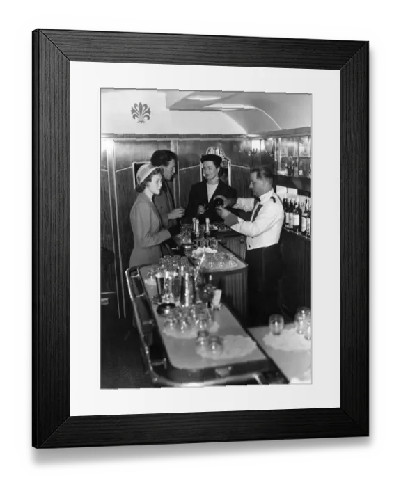 Framed Print : Interior view of the new Trianon Bar situated on car Pegasus on the new Golden Framed Print : Interior view of the new Trianon Bar situated on car Pegasus on the new Golden