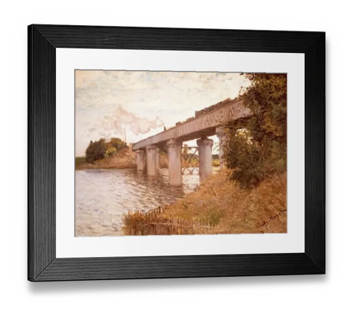 Framed Print : The Railway Bridge at Argenteuil, c. 1873-4 (oil on canvas) Artist Monet, Claude Framed Print : The Railway Bridge at Argenteuil, c. 1873-4 (oil on canvas) Artist Monet, Claude