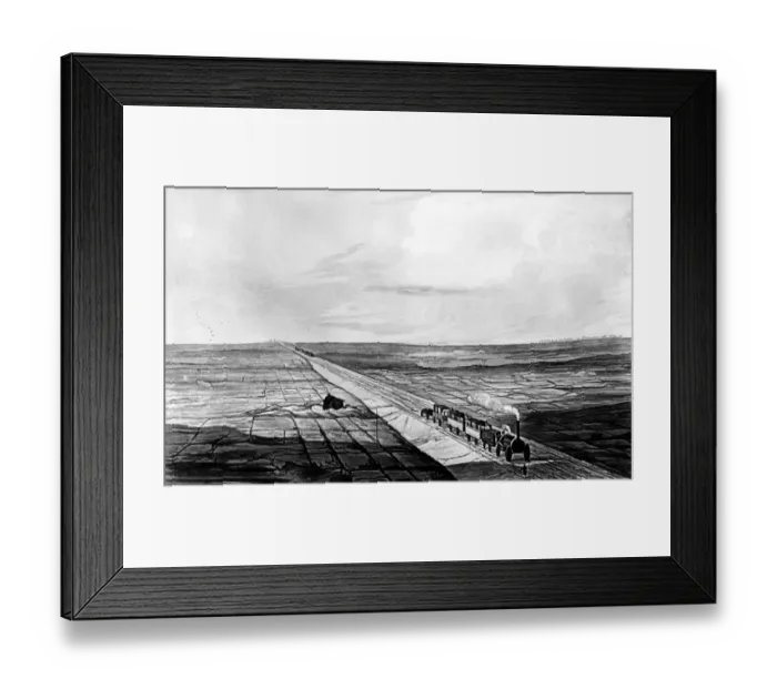 Framed Print : Chat Moss threatened the completion of the Liverpool and Manchester Railway, until Framed Print : Chat Moss threatened the completion of the Liverpool and Manchester Railway, until
