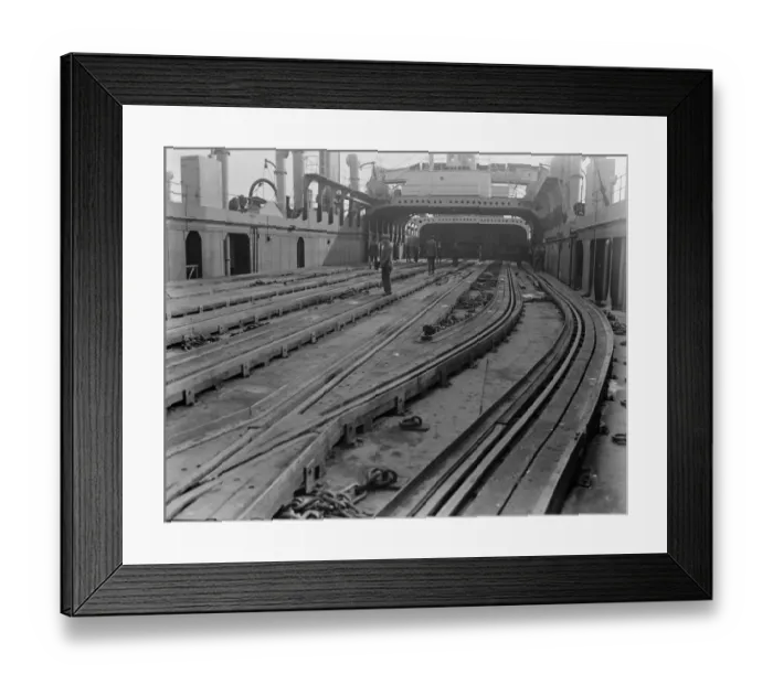 Framed Print : An overview of the Richborough Train Ferry on the east coast of Kent