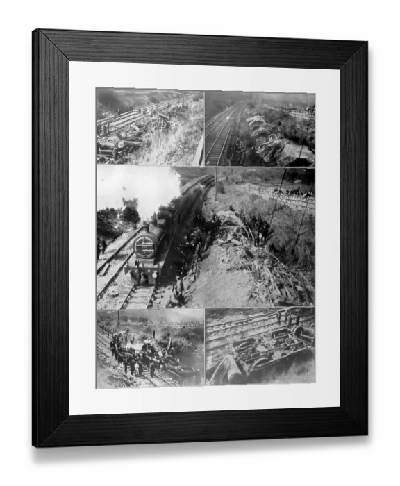 Framed Print : Two Scotch Express trains collided at Aisgill leaving 14 dead and many injured Framed Print : Two Scotch Express trains collided at Aisgill leaving 14 dead and many injured
