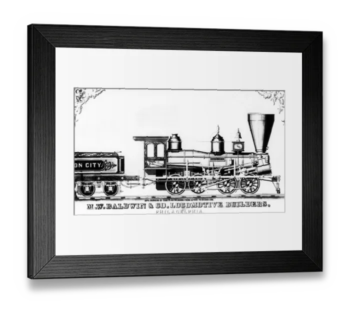 Framed Print : 19th Century M W Baldwin & co Locomotive Builders Philadelphia Iron City Framed Print : 19th Century M W Baldwin & co Locomotive Builders Philadelphia Iron City