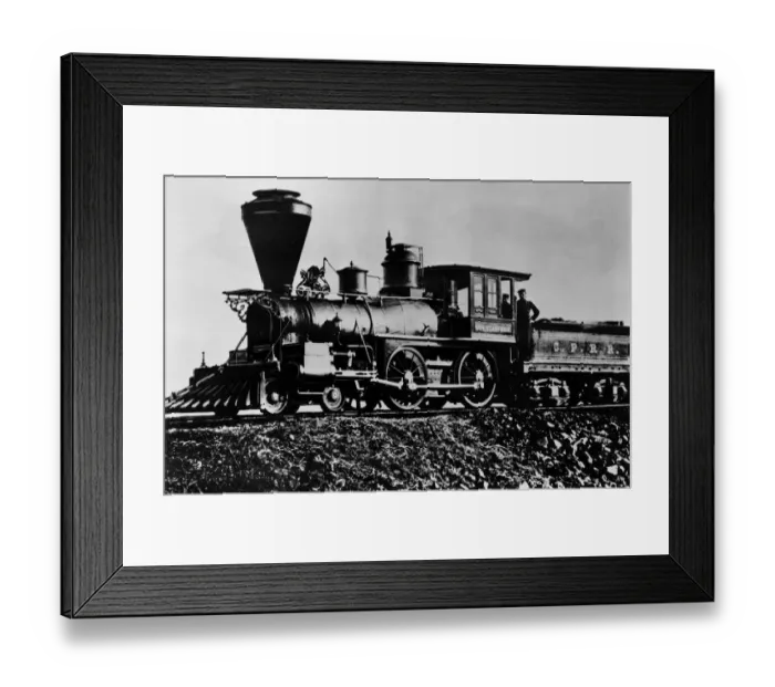 Framed Print : Locomotive Govenor Stanford the first to be placed in service by the Central Pacific