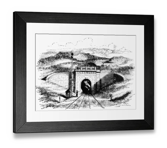 Framed Print : Box tunnel showing the West Portal - Box Tunnel is a railway tunnel in western England Framed Print : Box tunnel showing the West Portal - Box Tunnel is a railway tunnel in western England