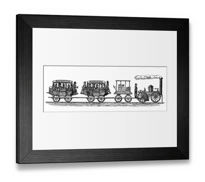Framed Print : The first steam railroad train in America ?TopFoto Framed Print : The first steam railroad train in America ?TopFoto