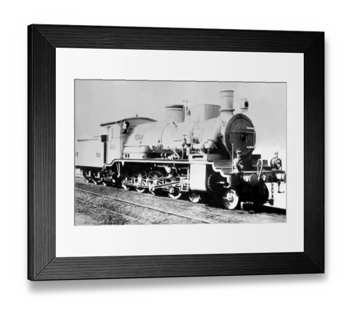 Framed Print : Steam Train Mastodout (?) Italy nineteenth century
