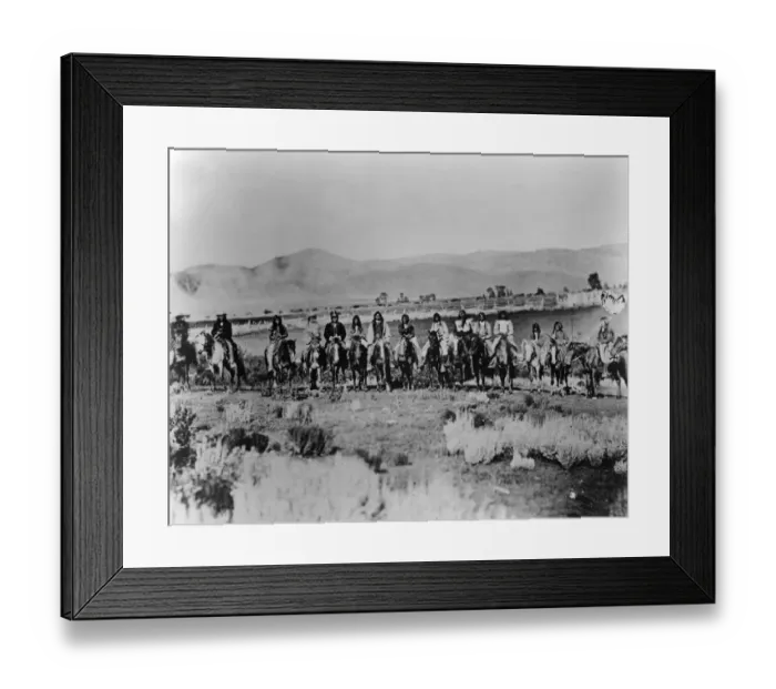 Framed Print : Group of Ute Indians on the War Path The Ute tribe was part of the Shoshone Nation Framed Print : Group of Ute Indians on the War Path The Ute tribe was part of the Shoshone Nation