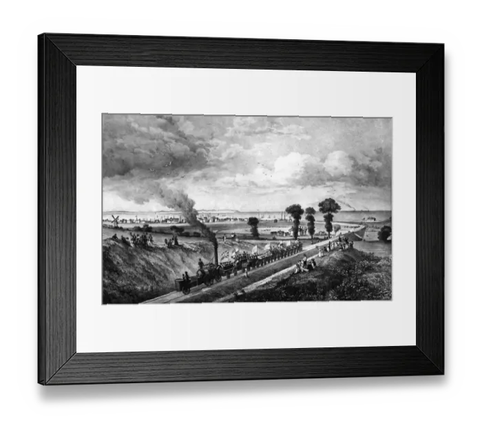 Framed Print : Opening of the first steam passenger railway - Canterbury - Whitstable 6th May 1830 ?TopFoto Framed Print : Opening of the first steam passenger railway - Canterbury - Whitstable 6th May 1830 ?TopFoto