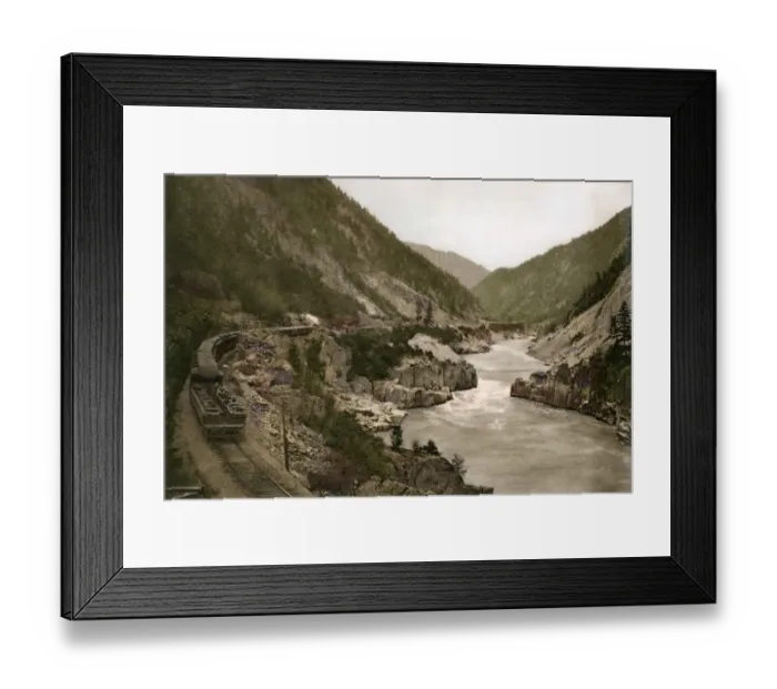 Framed Print : Hells Gate, Fraser River Canyon : Where a mighty torrent, churned into foam, seeks Framed Print : Hells Gate, Fraser River Canyon : Where a mighty torrent, churned into foam, seeks